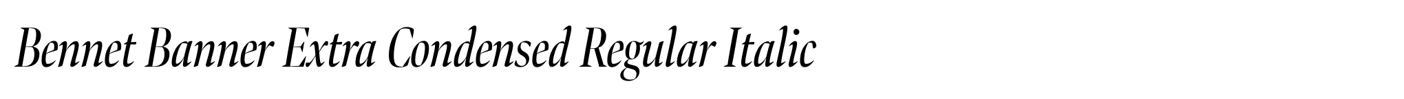 Bennet Banner Extra Condensed Regular Italic image